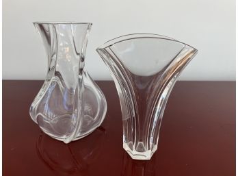 Pair Of Baccarat Vases - 7' And 8'  Small Irregularities
