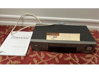 Proscan VCR Video Cassette Recorder VHS Player Model PSVR85 With Manual - No Remote