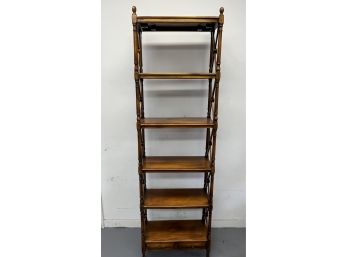 Theodore Alexander Tiered Hardwood Etagere With Two Lower Drawers