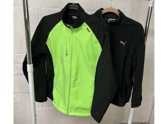 Fitness Duo Jackets - Fila Jacket Size Large And Puma Fleece Size Medium