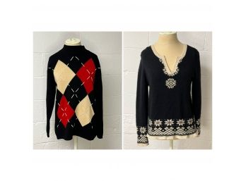 Two Cashmere Sweaters - Womens Small & Medium Neiman Marcus, Sutton Studio