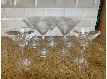 Martini Glasses! Set Of 2 Waterford Crystal Plus 8pc Set