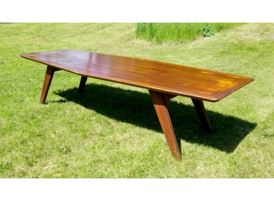 Mid Century Modern Mahogany Boardroom/Dining Table In The Style Of Gio Ponti