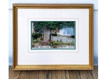 Framed Allan I. Teger Photograph - Garden Wall