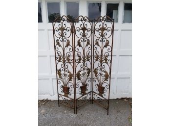 Vintage Wrought Iron Dressing Screen/Room Divider