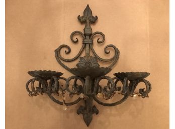 Vintage Wrought Iron Candle Sconce