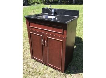 Marble Top Bar Sink And Cabinet All In One