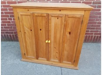 Vintage Pine Paneled Cabinet