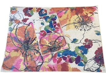 Two Floral 'Ruggable' Washable Rugs