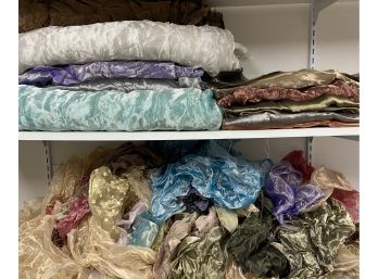 A Selection Of Hand Dyed Fine Silk Organza Remnants (C)