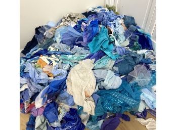 A Collection Of Mostly Silk Small Piece Fabric Remnants (M)
