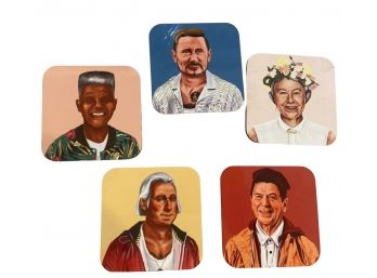 Five Coaster Set By HipStory Featuring World Leaders