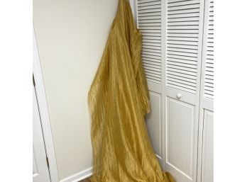 A Bolt Of High End Semi Sheer Gold Crinkle Fabric (FF)