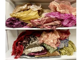 A Selection Of Hand Dyed Fine Silk Organza Remnants (A)