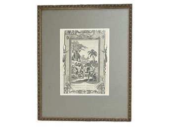 Antique Etching  'The Persecution And Bondage The Hebrews By The Egyptians'