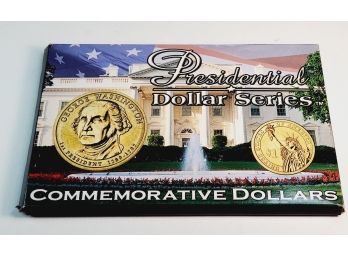 Presidential Dollar Series: George Washington Commemorative  $1 Coin Set W/ COA (2 Pcs)