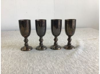 WES Blackinton SP Cordial Goblets Set Of 4