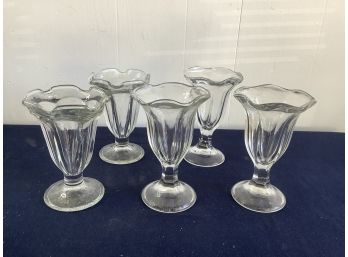 Mixed Sundae Glasses Set Of 5