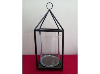 Iron Lantern With Glass Candle Voltive