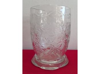 Floral Imprinted Glass Vase