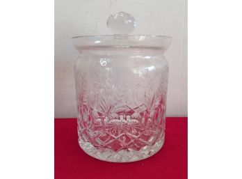 Floral Etched Jar