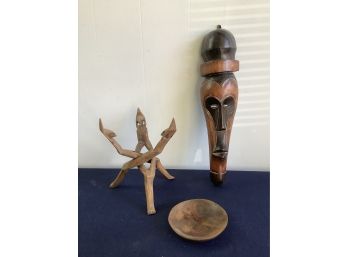 Wood Carved Tribal Lot