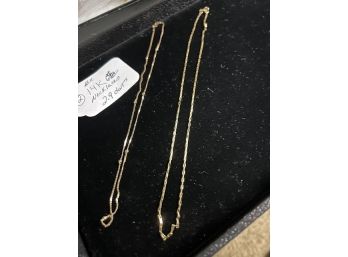 Two 14kt Gold Necklace (2.9 DWT) J18