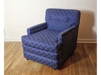 Low Profile Button-Back Upholstered Club Chair