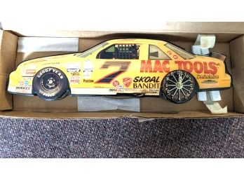 NASCAR Harry Gant #7 Wood  Nascar Racing Car Clock Mac Tools