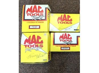 NASCAR Mac Tools Diecast Ernie Irvan Ron Ayers Trailers Trucks In Boxes Signed