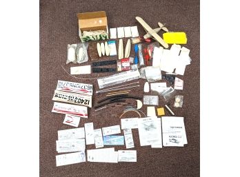 Massive Lot Of RC Model Parts, Manuals, Paper Covers And Decals