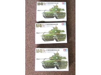 3 US Tank M41 Walker Bulldog Model Kits New In Box