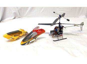 E-Flite Helicopter Frame And 2 Canopies And Blades