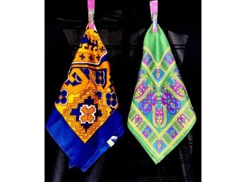 Pairing Of 2 Bold Patterned Scarves