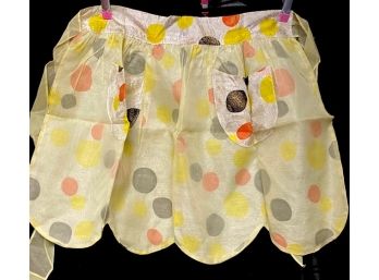 Vintage New Old Stock Peekaboo Polka Dot Apron - Reversible