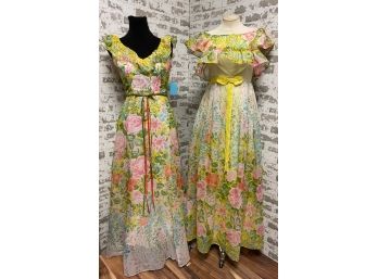 New Old Stock Pairing Of Dresses - The Star Twins - Size 10 - Originally $130