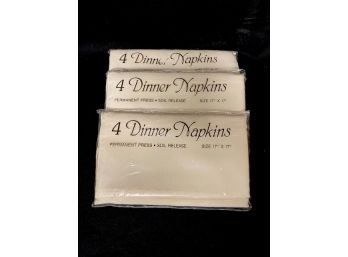 Set Of 12 New Old Stock Cloth Napkins By Bardwil Linens