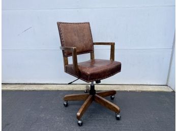Pottery Barn Manchester Leather Swivel Desk Chair