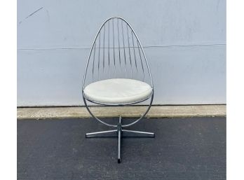 Mid Century Egg Pod Chrome Chair In The Style Of Dahlens Dalum