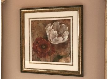 Print And Dried Flower Wall Hanging