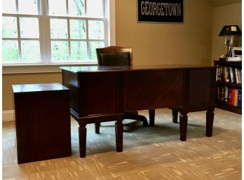 Ethan Allen Desk, File Cabinet And Chair