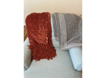Pair Of Throw Blankets - Pier 1 And Other