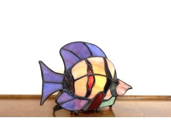 Leaded Stained Glass Fish Lamp
