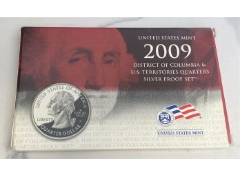 2009 United States Mint District Of Columbia And US Territories Quarters Silver Proof Set