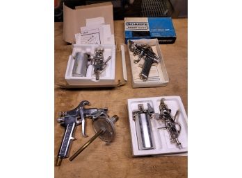Four Beautiful Spray Guns - So Clean - Look Like Brand New Condition