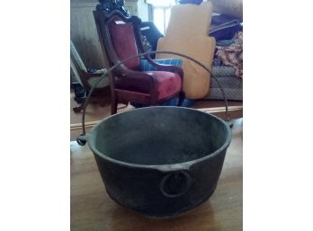 Vintage Black Cast Iron Handled Kettle / Pot