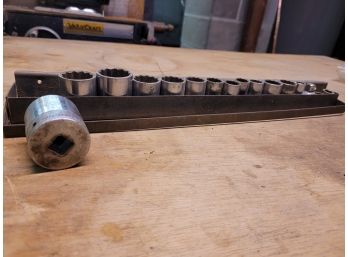 NIce Vintage 1/2 Drive Socket Set Various Sizes Up To 1 1/4up