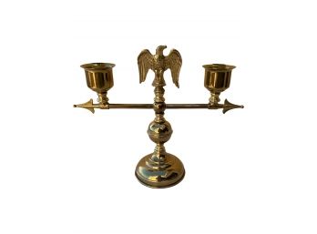 Mid Century Brass Eagle Candle Holder, Patriotic Table Top Candle Holder,