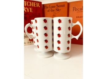 Lot Of Five Vintage Ladybug Mugs