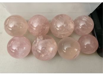 Rose Quartz Spheres, 1 Lb 1.7oz